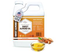 Organic Sweet Almond Oil Premium Cold Pressed Unrefined, 100% Pure Sweet Almond Oil for Skin, Face, Hair, Soap Making, Essential Oil Carrier, Available in Box, 100ml