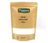 Organic Tapioca Flour - Non-GMO, Raw, Versatile, Vegan, Perfect for Baking and Thickening Sauces - Resealable Pouch for Freshness - Thames Organic 500g