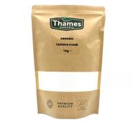 Organic Tapioca Flour - Non-GMO, Raw, Versatile, Vegan, Perfect for Baking and Thickening Sauces - Resealable Pouch for Freshness - Thames Organic 1kg
