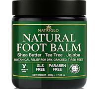 Organic Tea Tree Foot Cream for Dry Cracked Feet, Heels, Toes & Calluses - Athlete’s Foot, Odor, Itchy & Rough Skin - Cracked Heel Repair Balm & Moisturizer for Men & Women