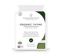 Organic Thyme 400mg | Natural Thymus Vulgaris Herb Supplement | 60 Capsules | Vegan Friendly & Herbal UK Made | 60 Servings, 2 Month Supply by Epigenetics