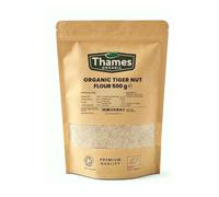 Organic Tiger Nut Flour - Made from Organic Peeled Tiger Nuts, Non-GMO, Vegan, No Additives, No Preservatives, Resealable Bag - Thames Organic (500g)