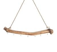 Organic Timber Rail - Rustic Natural Driftwood Hanging Branch, Multi Hook Jewelry Organizer, Wall Mounted Botanical Display, Scarf & Hat Rack, Aesthetic Headphone Hanger, Hand Finished Artisan Wood