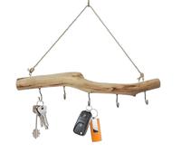 Organic Timber Rail - Rustic Natural Driftwood Hanging Branch, Multi Hook Jewelry Organizer, Wall Mounted Botanical Display, Scarf & Hat Rack, Aesthetic Headphone Hanger, Hand Finished Artisan Wood