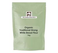 Organic Traditional Strong White Bread Flour 1kg by Manor Springs Organic