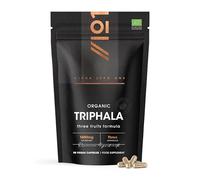 Organic Triphala 1400mg - 90 Vegan Capsules - Potent Three Fruits Formula Supplement (Phyllanthus Emblica, Terminalia Bellirica & Terminalia Chebula) - By Alpha01
