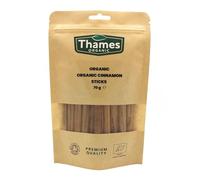 Organic True Ceylon Cinnamon Sticks (Quils) -70g - Ceylon, Non-GMO, No Additives, Preservatives, Raw, Vegan, Sri Lanka - Perfect for Baking, Cooking, Certified Organic - Thames Organic