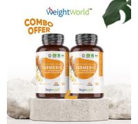 Organic Turmeric 180 Capsules - Black pepper & ginger - Metabolism, Digestion