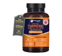 Organic Turmeric 2280mg (High Strength) Black Pepper & Ginger - 180...