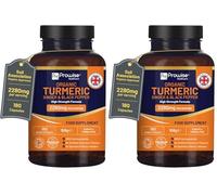 Organic Turmeric 2280mg (High Strength) with Black Pepper & Ginger - 180 Vegan Turmeric Capsules with Active Ingredient Curcumin I Soil Association Approved I UK Made by Prowise Healthcare (Pack of 2)