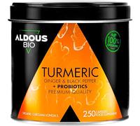 Organic Turmeric and Black Pepper Capsules + PROBIOTICS & Ginger