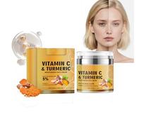 Organic Turmeric and Vitamin C Face Cream, Moisturizer for Hydration, Anti-Aging and Glow - Firming Cream for Normal, Evens Tone, Reduces Wrinkles & Fine Lines - Deeply Nourishing and Repairing (1PCS)