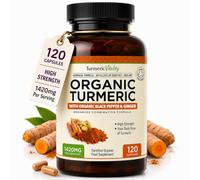 Advanced Turmeric Capsules High Strength with Black Pepper 1420mg 120 Capsules