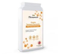 Organic Turmeric Curcumin 500 mg Plus Black Pepper - High Potency - 120 Veg Capsules - UK Manufactured, Non-GMO & Gluten Free - Suitable for Vegetarians and Vegans