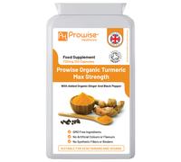Organic Turmeric Curcumin 720mg - 120 Capsules | Organic Turmeric and Black Pepper Capsules High Strength | Vegan & Vegetarian Turmeric Supplements | Certified Organic by Soil Association by Prowise
