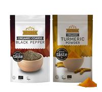 Organic Turmeric Powder 200g and Black Pepper Powder 200g Combo Pack Bundle