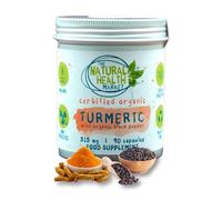 Organic Turmeric with Organic Black Pepper Capsules The Natural Health Market (90 Capsules)