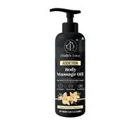 Organic - Vanilla Full Body Massage Oil - No Stain & Non-Sticky | with Fractionated Coconut Oil, Vanilla & Jasmin Oil | for Massage Therapy - 8.45 Fl Oz