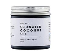 Organic Virgin Ozonated Coconut Oil - Ozone Skin Rejuvenation - Hypoallergenic Moisturizer for Sensitive Skin - Gentle Aroma - Anti-Fungal, Anti-Bacterial, Anti-Viral Body & Face Oil, 60ml