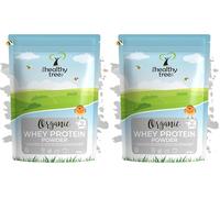 Organic Whey Protein Powder (300g) - Grass Fed Unflavoured Organic Protein Powder by TheHealthyTree Company - Low Carb Natural Protein for Muscle Growth & Recovery (Pack of 2)
