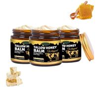 Organic Whipped Beef Tallow Face Moisturizer,Beef Tallow for Skin, Tallow Face Cream,with Raw Honey and Beeswax,Natural Grass Fed Tallow and Honey Balm,Skin Care Cream for Face & Body (3)