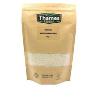 Organic White Basmati Rice-Certified Organic, Non-GMO, Vegan, No Additives, No Preservatives, Resealable Bag by Thames Organic 1kg