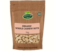 Organic Whole Cashew Nuts 1kg by Hatton Hill | Premium Raw, Unsalted Cashews - Perfect for Snacking, Cooking & Baking