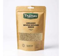 Organic Whole Sesame Seeds-Certified Organic, Non-GMO, Vegan, No Additives, No Preservatives, Resealable Bag by Thames Organic 1kg