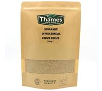 Organic Wholemeal Couscous - Nutritious and Flavorful - No Additives, No Preservatives, Raw, Vegan, and Non-GMO - Perfect for Salads, Stews, and Side Dishes - Thames Organic 500g