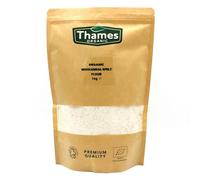 Organic Wholemeal Spelt Flour - of 100% Pure & Natural Flour - No Additives, No Preservatives - Vegan, Non-GMO, Certified Organic - Great for Baking, Cooking, and Sensitive Diets - Thames Organic 1kg