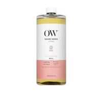Organic Works Daily Hydration Cleansing Face Wash - Exfoliating Face Wash Infused with Vitamin E - Foaming Face Wash for Balanced Skin - 33.8 oz