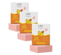 Organic Works Glowing Lemon & Papaya Natural Handmade Soap Bar (120g x 3 Pack) - Face & Body Soap for Dull & Oily Skin - Radiance, Refreshing & Oil Control - Non-Comedogenic, Paraben free
