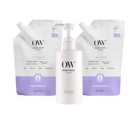 Organic Works Lavender Hand & Body Lotion - 500ml (Pack of 2) + Lifetime Refill Bottle - 24hr Hydrating Moisturiser with Coconut Oil & Shea Butter - For Dry, Very Dry and Eczema-Prone Skin
