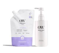 Organic Works Lavender Hand & Body Lotion Starter Pack 500ml - 24hr Hydrating Moisturiser for Dry to Extra Dry, Acne & Eczema-Prone Skin - With Coconut Oil & Shea Butter, Reduces Fine Lines & Wrinkles