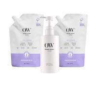 Organic Works Lavender Shower Gel - 500ml (Pack of 2)+ Refill Bottle - Natural Moisturising Body Wash with Aloe Vera & Geranium Oil - For Gentle, Hydrating & Soothing Skin Care for all Skin type