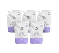 Organic Works Lavender Shower Gel - Multipack -200ml (Pack of 5) - Natural Hydrating Body Wash & Moisturising Shower Gel with Aloe Vera & Geranium Oil - For Gently Cleanses, Firms & Softens Dry Skin