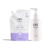 Organic Works Lavender Shower Gel Starter Pack-500ml, Hydrating Hypoallergenic Body Wash with Geranium Oil & Aloe Vera-Oil Control, Skin Firming, For Dry to Very Dry Skin-Made in UK