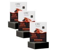 Organic Works Purifying Activated Charcoal Soap Bar (120g x 3 Pack)-Natural Handmade Face & Body Soap for Blemish-Prone & Oily Skin-Remove Impurities,Pore Exfoliation - Non-Comedogenic & Paraben-Free