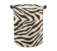 Organic Zebra Stripes Laundry Baskets Laundry Hamper Waterproof Foldable Storage Bin Dirty Clothes Laundry Basket for Living Room Bathroom