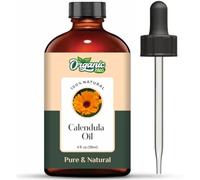 Organic Zing Calendula Oil 118 ml (3.99 fl oz) - Cold Pressed Soothing Carrier Oil for Sensitive Skin Formulations, Baby Care Blends & DIY Skincare