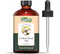 Organic Zing Cotton Seed (Gossypium Herbaceum) Oil | Pure & Natural Carrier Oil for Skincare, Hair Care & Massage - 118ml/3.99fl oz