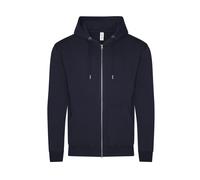 Organic zip-up hoodie Just Hoods Organic Bleu M