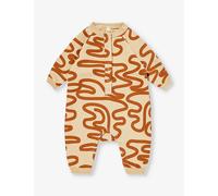 Organic Zoo Beige Journey Abstract-pattern Cotton-jersey Romper 3-12 Months 6-12