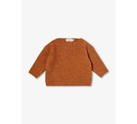 Organic Zoo Pecan Kids Boxy-fit Wool-knit Jumper 0-12 Months 3-6