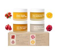 Organics Mature Skin Face Cream, 4-in-1 Natural Skin Care Set, Deep Hydration, Multi-Functional Day and Night Moisturizing Balm for Women, 30ml*4