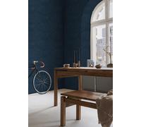 SUPERFRESCO EASY ORGANIC PLAIN NAVY WALLPAPER, Blue