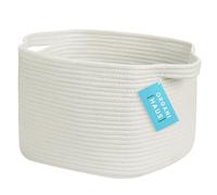 OrganiHaus Baby Storage Basket, Bathroom Storage Basket, Cotton Rope Basket for Baby Room Decoration, Storage Basket for Books and Toys 35 x 23 cm, White