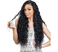 Organique Mastermix Shake-N-Go Synthetic Weave Hair Extension - BREEZY WAVE 30" (1B Off Black)