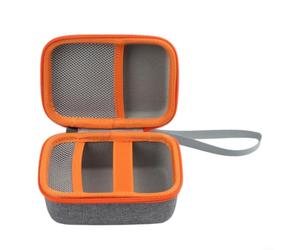 Organiser Case for Yoto for mini and Cables Organiser Case for | Made of tough EVA material, grey and orange design, protects from drops, lightweight carry, smooth zipper
