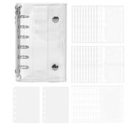 Organiser for stickers as a collection book, transparent sleeves, pocket folder, double closure sticker organiser book, for use with planner, journal for the presentation of cards, files and